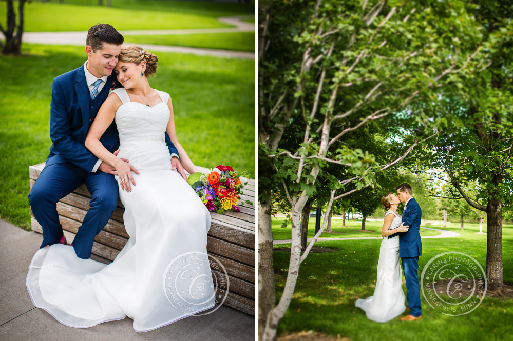 Gold Medal Park Minneapolis MN Wedding Photo