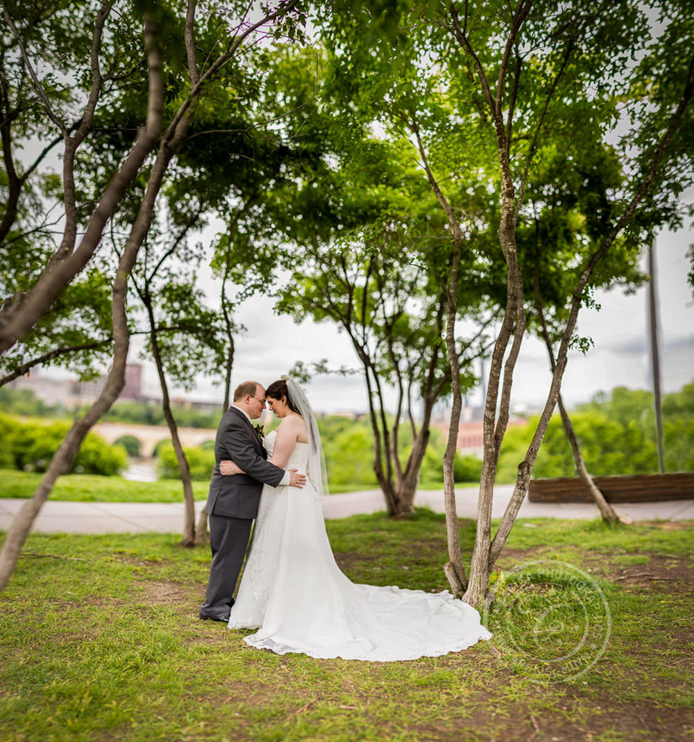 Gold Medal Park Minneapolis MN Wedding Photo