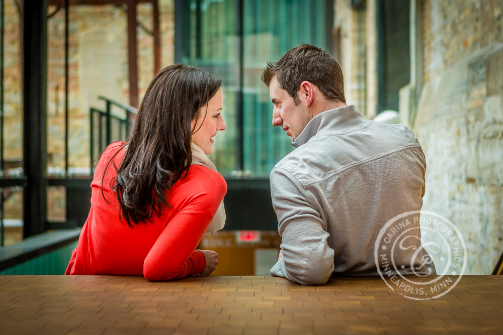 Mill City Museum Minneapolis MN Engagement Photo