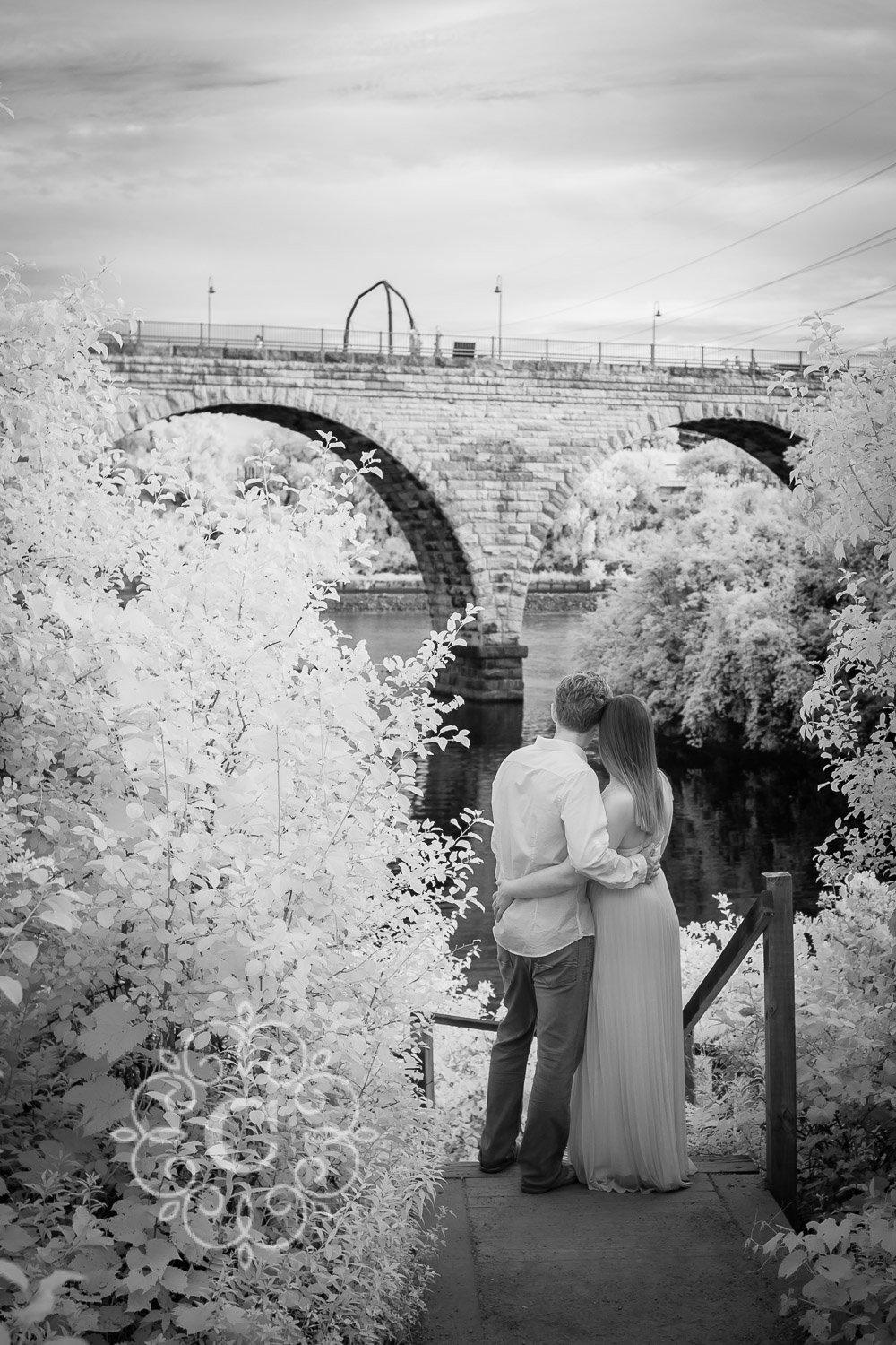 Father Hennepin Bluffs Engagement Photo