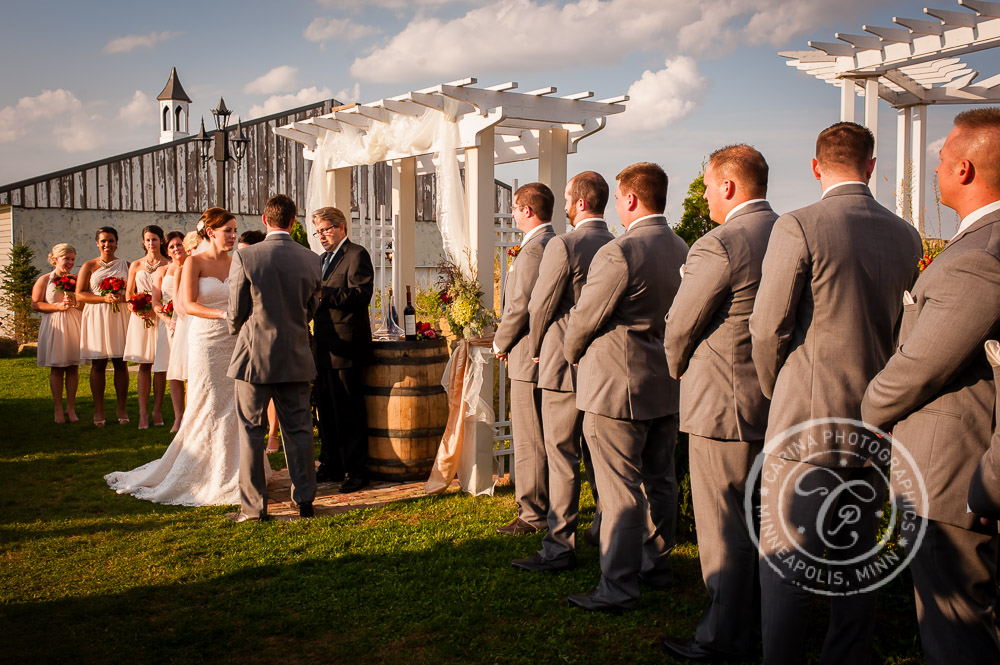 Minnesota Vineyard Winery Wedding Photo