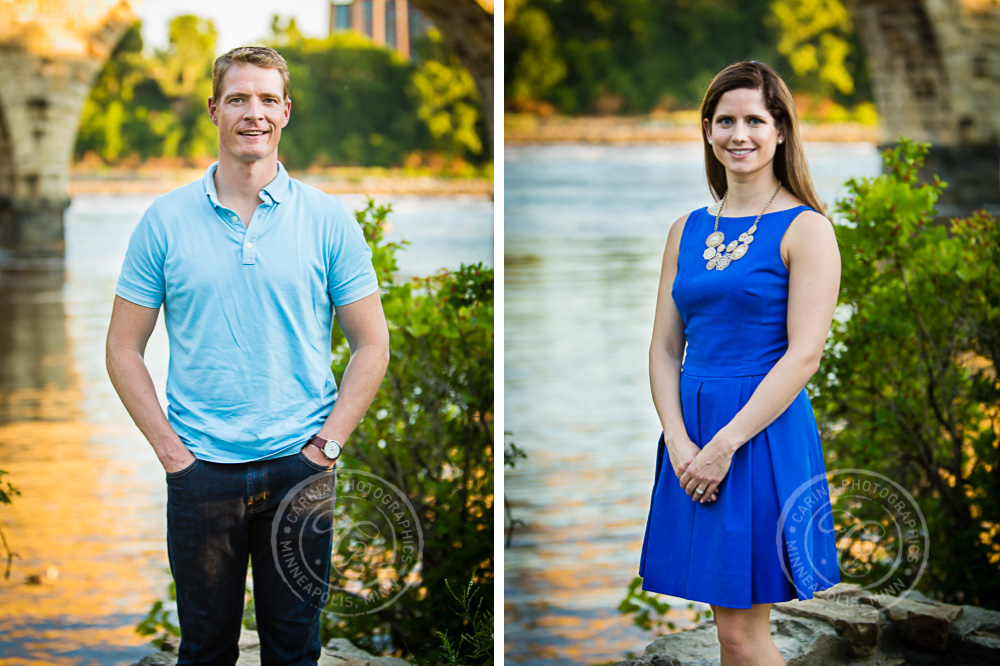 Minneapolis Stone Arch Bridge Engagement Photo