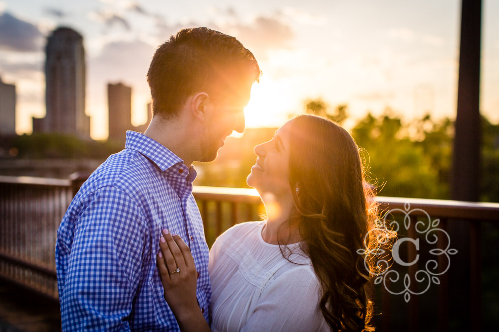 Stone Arch Bridge Engagement Photo